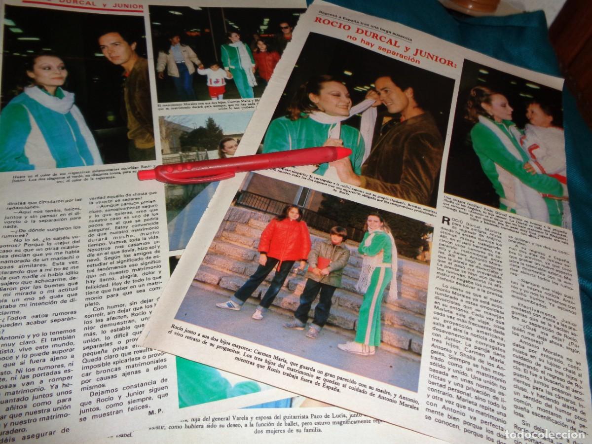 Coleccionismo de Revistas y Peri&oacute;dicos: RECORTE : ROCIO DURCAL Y JUNIOR, NO SE SEPARAN. SEMANA, DCMBRE 1981(#)