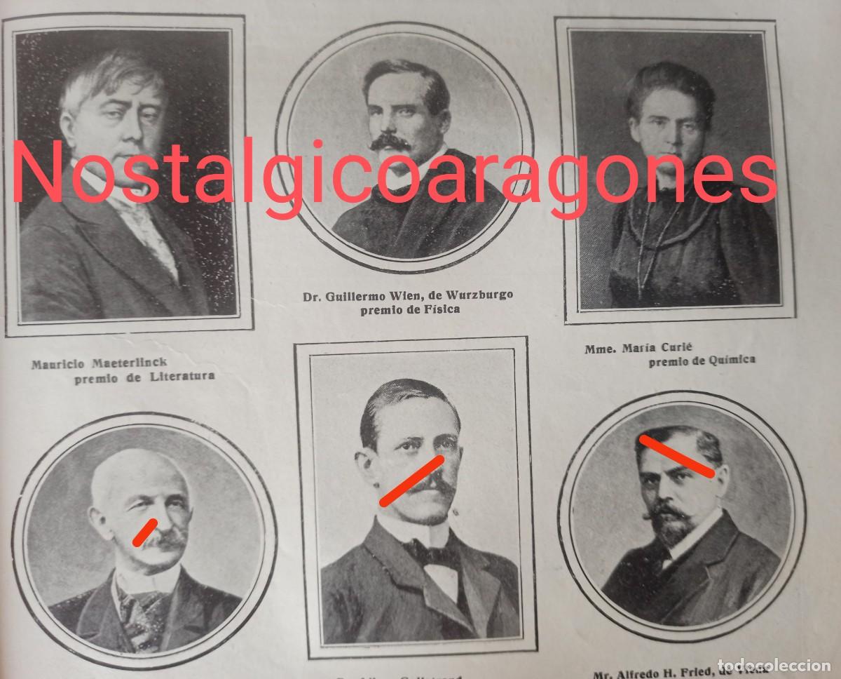 Coleccionismo de revistas y peri&oacute;dicos: Premios Nobel Madame Curie foto revista principio siglo XX 191K