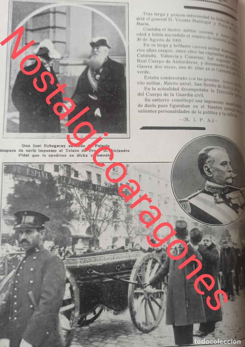 Coleccionismo de revistas y peri&oacute;dicos: Madrid Tois&oacute;n de Oro entierro general Martitegui foto revista principio siglo XX 191K