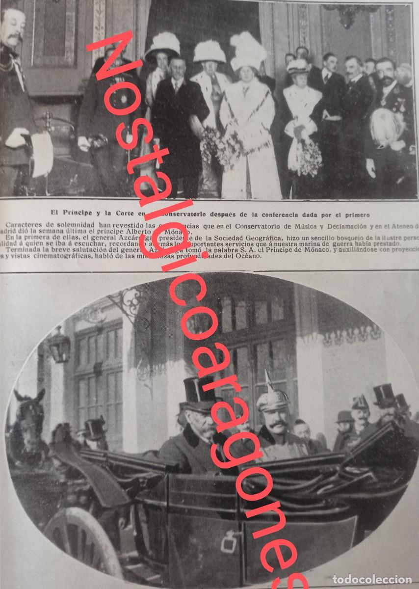 Coleccionismo de revistas y peri&oacute;dicos: Madrid pr&iacute;ncipe M&oacute;naco Alberto I foto revista principio siglo XX 191K
