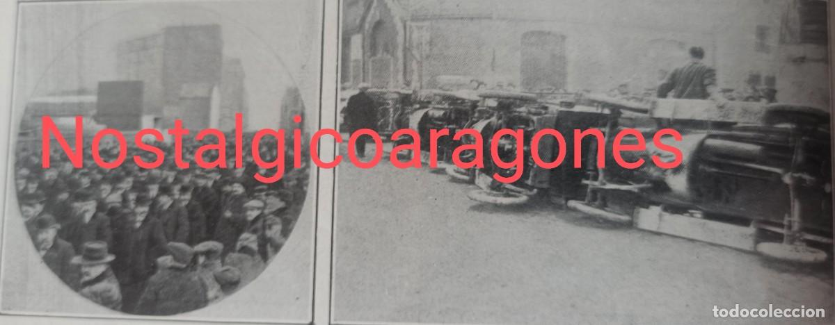 Collectionnisme de Revues et Journaux: Par&iacute;s huelga taxistas chauffeurs volcados foto revista principio siglo XX 191K
