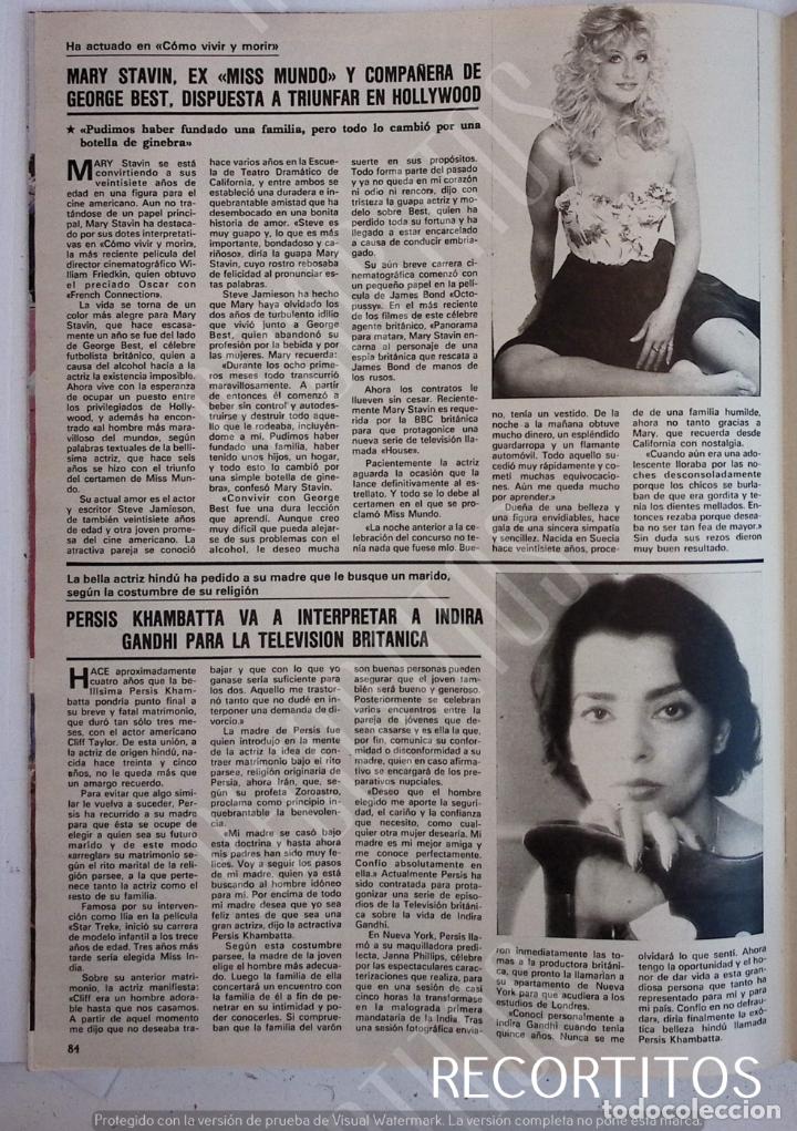 Coleccionismo de revistas y peri&oacute;dicos: MARY STAVIN MISS MUNDO GALACTICA PERSIS KHAMBATTA STAR TREK