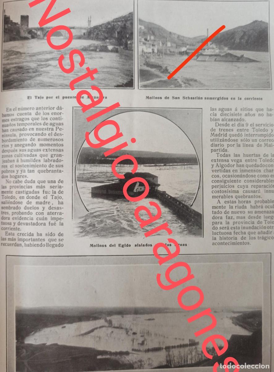 Sammeln von Zeitschriften und Zeitungen: Crecida Tajo Molinos Egido, Molinos San Sebasti&aacute;n, Mirador foto revista principio siglo XX 191K