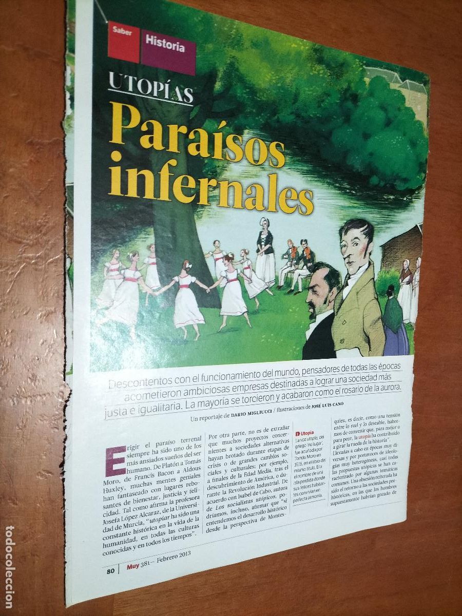 Collection Magazines and Newspapers: UTOPIAS. PARAISOS INFERNALES. 6 P&Aacute;GINAS. EXTRAIDO DE REVISTA. COMPLETO