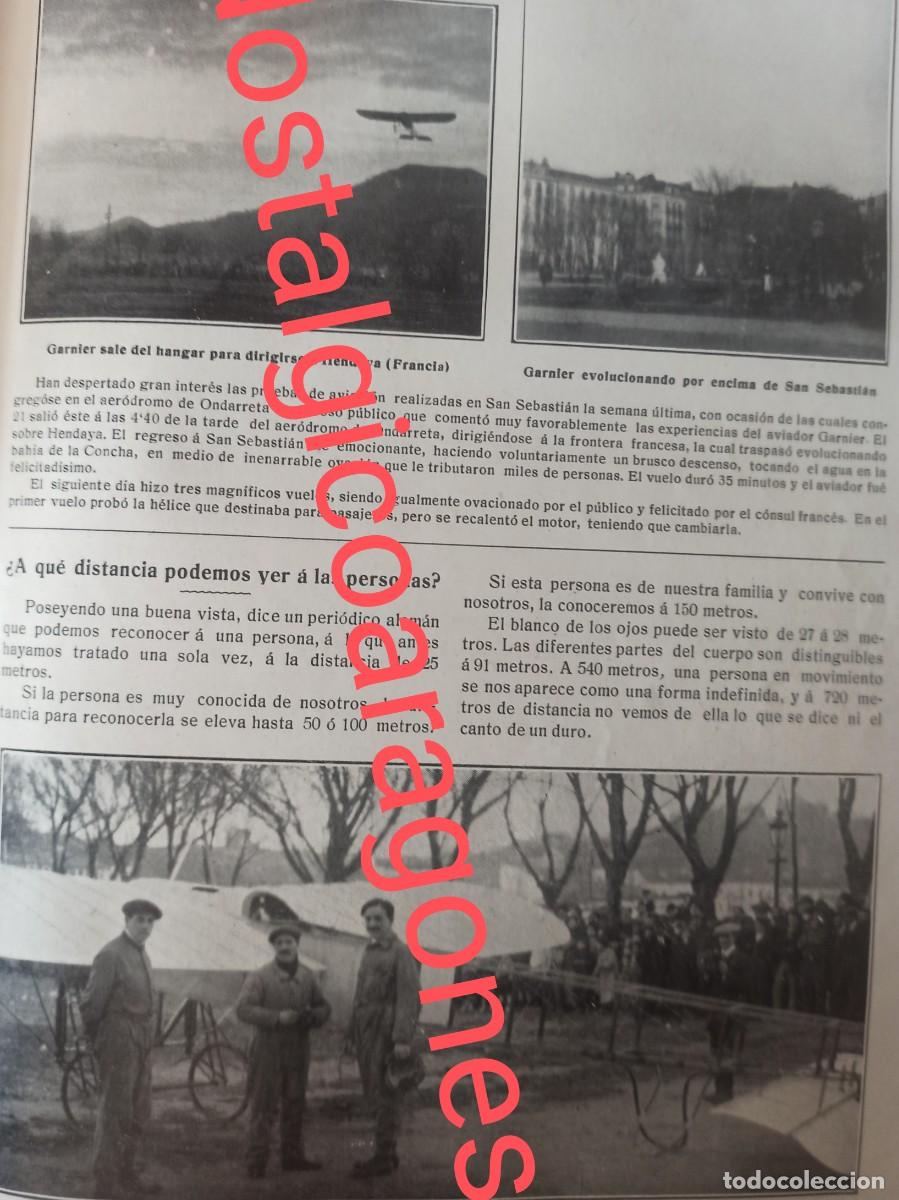 Collectionnisme de Revues et Journaux: San Sebasti&aacute;n aer&oacute;dromo Ond&aacute;rreta exhibici&oacute;n Garnier foto revista principio siglo XX 191K