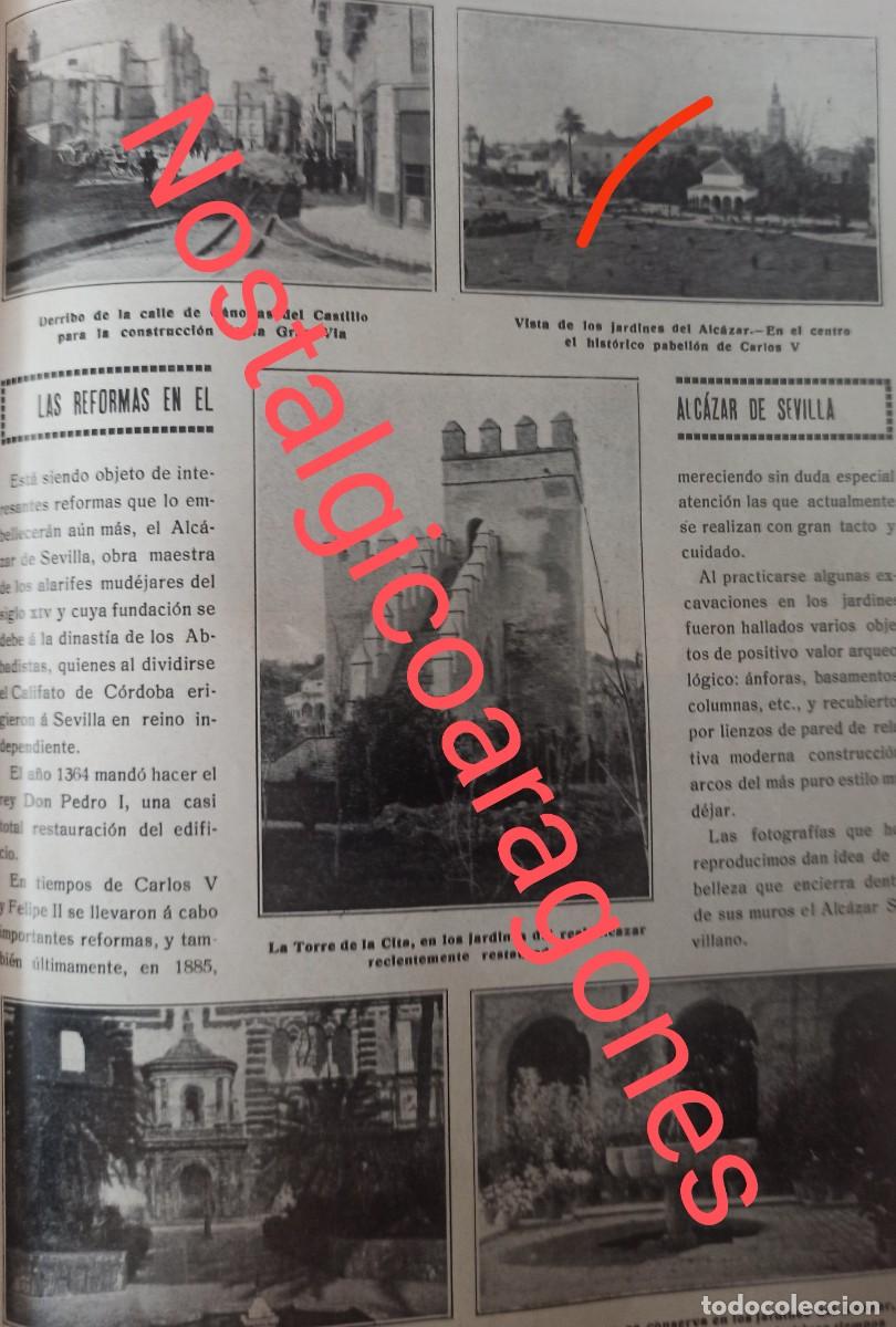 Collezionismo di Riviste e Giornali: Sevilla reforma Alcazar foto revista prin siglo XX 191K