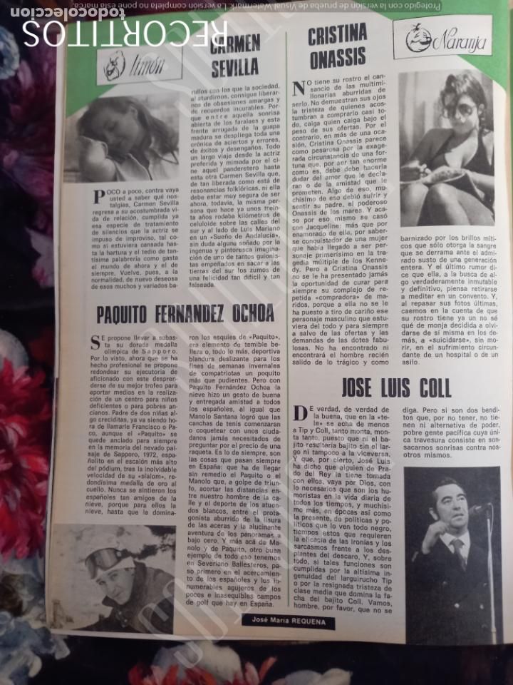 Coleccionismo de Revistas y Peri&oacute;dicos: JOSE LUIS COLL CARMEN SEVILLA PAQUITO FERNANDEZ OCHOA CRISTINA ONASSIS