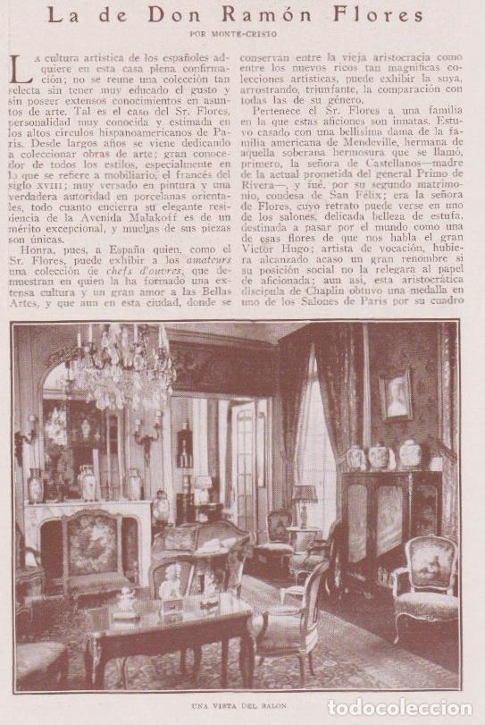 Coleccionismo de Revistas y Peri&oacute;dicos: * PAR&Iacute;S * Casa de D. Ram&oacute;n Flores / Monte Cristo - 1928
