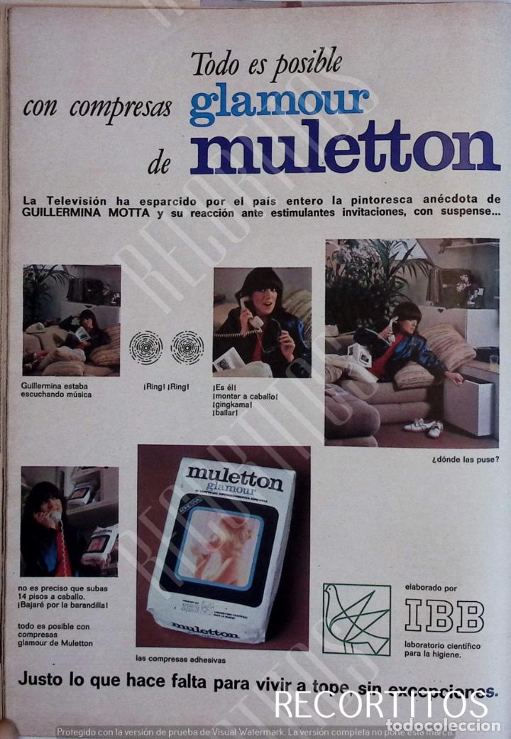 Coleccionismo de Revistas y Peri&oacute;dicos: FAMOSOS EN LA PUBLICIDAD GUILLERMINA MOTTA ANUNCIO MULETTON