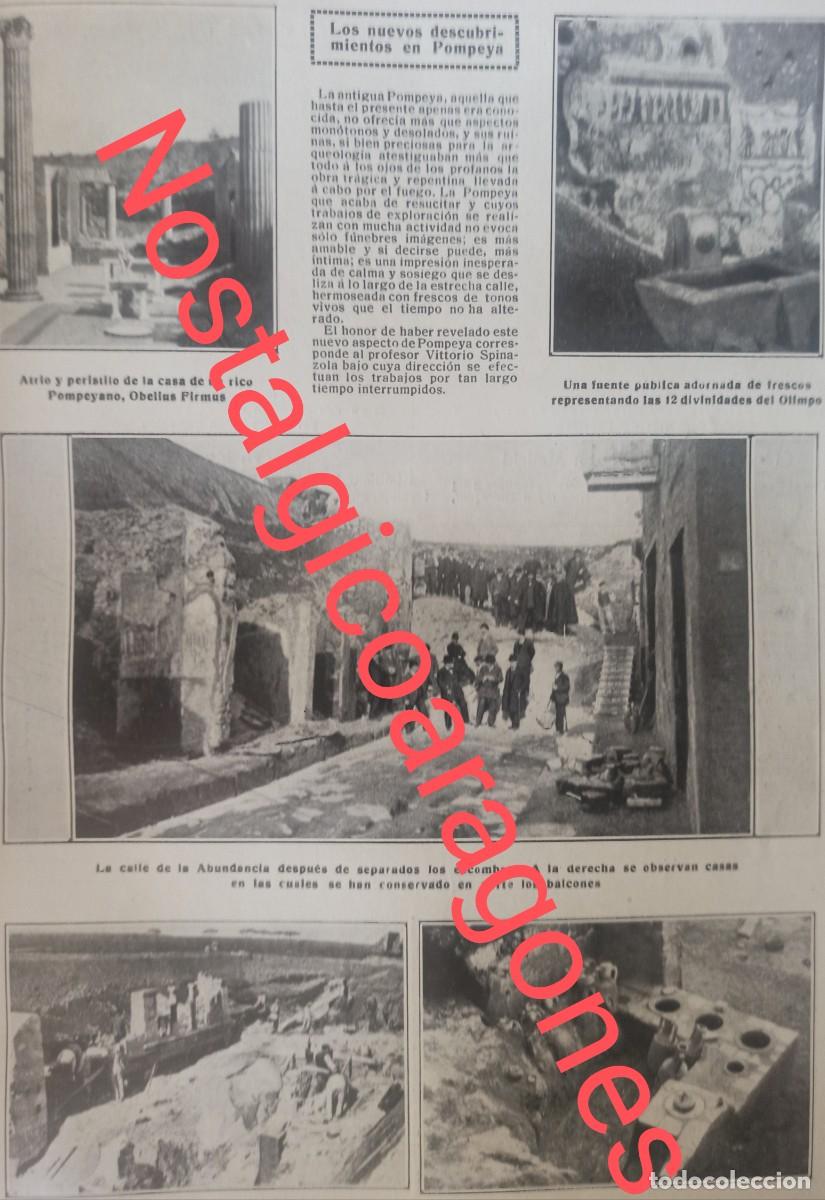 Coleccionismo de revistas y peri&oacute;dicos: Pompeya nuevos descubrimientos foto revista princ siglo XX 191K