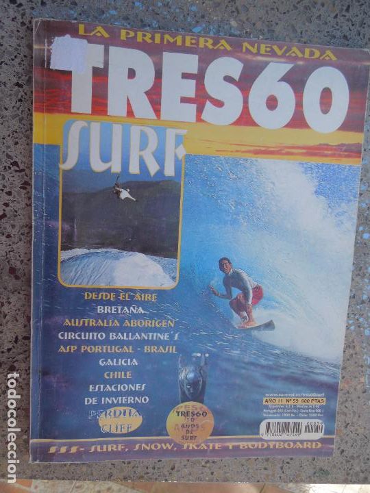 Coleccionismo de Revistas y Peri&oacute;dicos: TRES 60 SURF REVISTA - LA PRIMERA NEVADA - A&Ntilde;O 11 N&ordm; 59 - SNOW -SKATE Y BODYBOARD