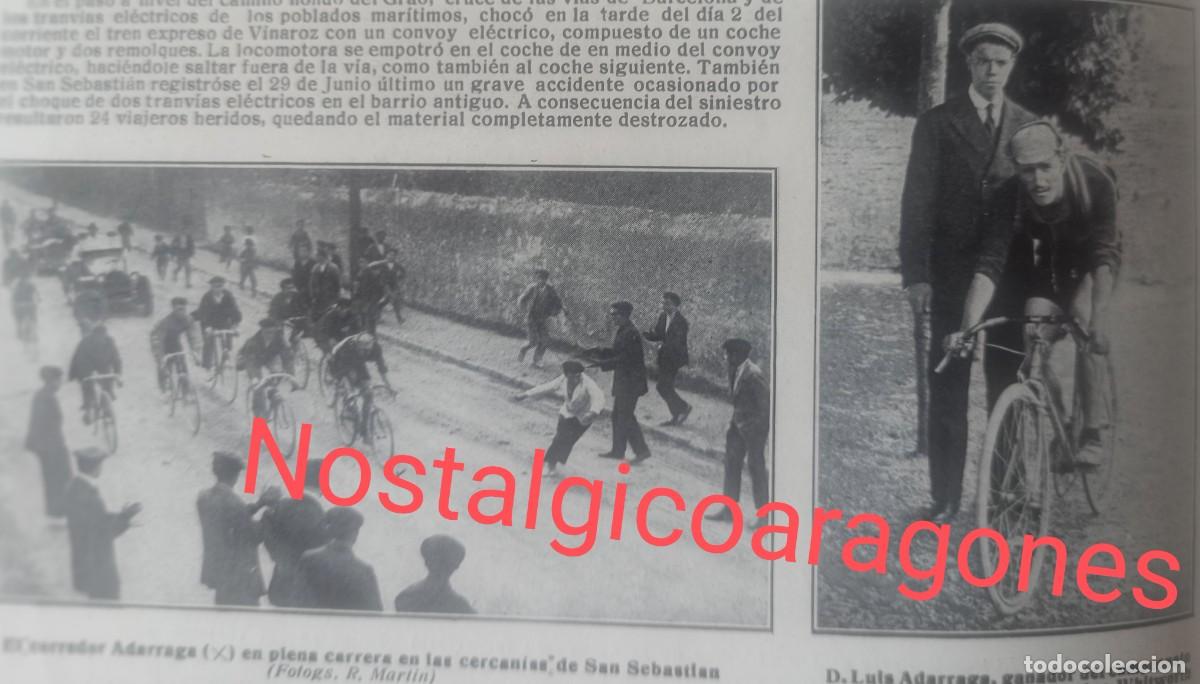 Coleccionismo de Revistas y Peri&oacute;dicos: Ciclismo Luis Adarraga campe&oacute;n Espa&ntilde;a carrera Rudge Whitworth foto revista princ siglo XX 191K