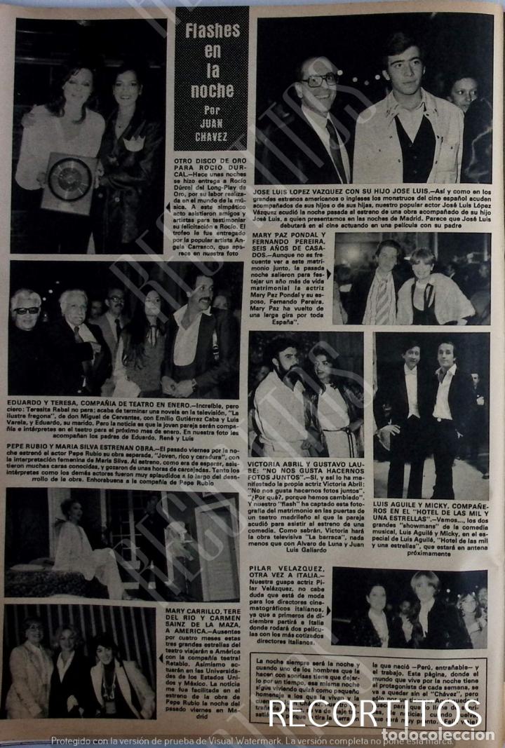 Coleccionismo de Revistas y Peri&oacute;dicos: ROCIO JURADO ANGEL CARRASCO JOSE LUIS LOPEZ VAZQUEZ LUIS AGUILE PILAR VELAZQUEZ MARIA SILVA MARY CAR