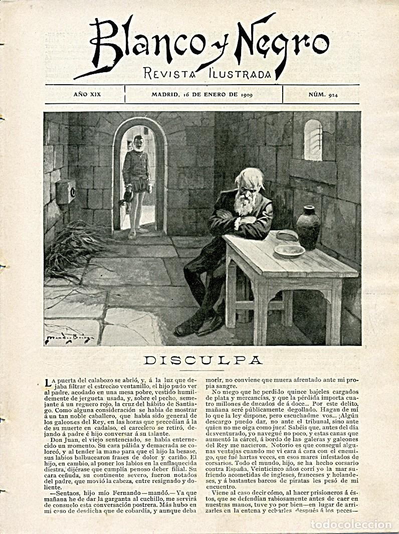 Coleccionismo de revistas y peri&oacute;dicos: Revista Blanco y Negro. Madrid 16 de enero de 1909. N&uacute;mero 924