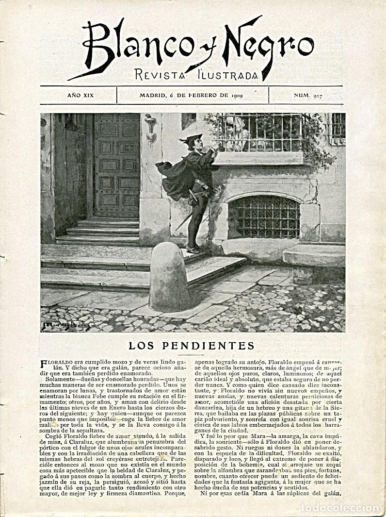 Coleccionismo de revistas y peri&oacute;dicos: Revista Blanco y Negro. Madrid 6 de febrero de 1909. N&uacute;mero 927