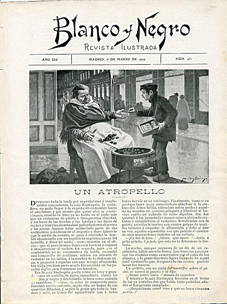 Coleccionismo de revistas y peri&oacute;dicos: Revista Blanco y Negro. Madrid 6 de marzo de 1909. N&uacute;mero 931