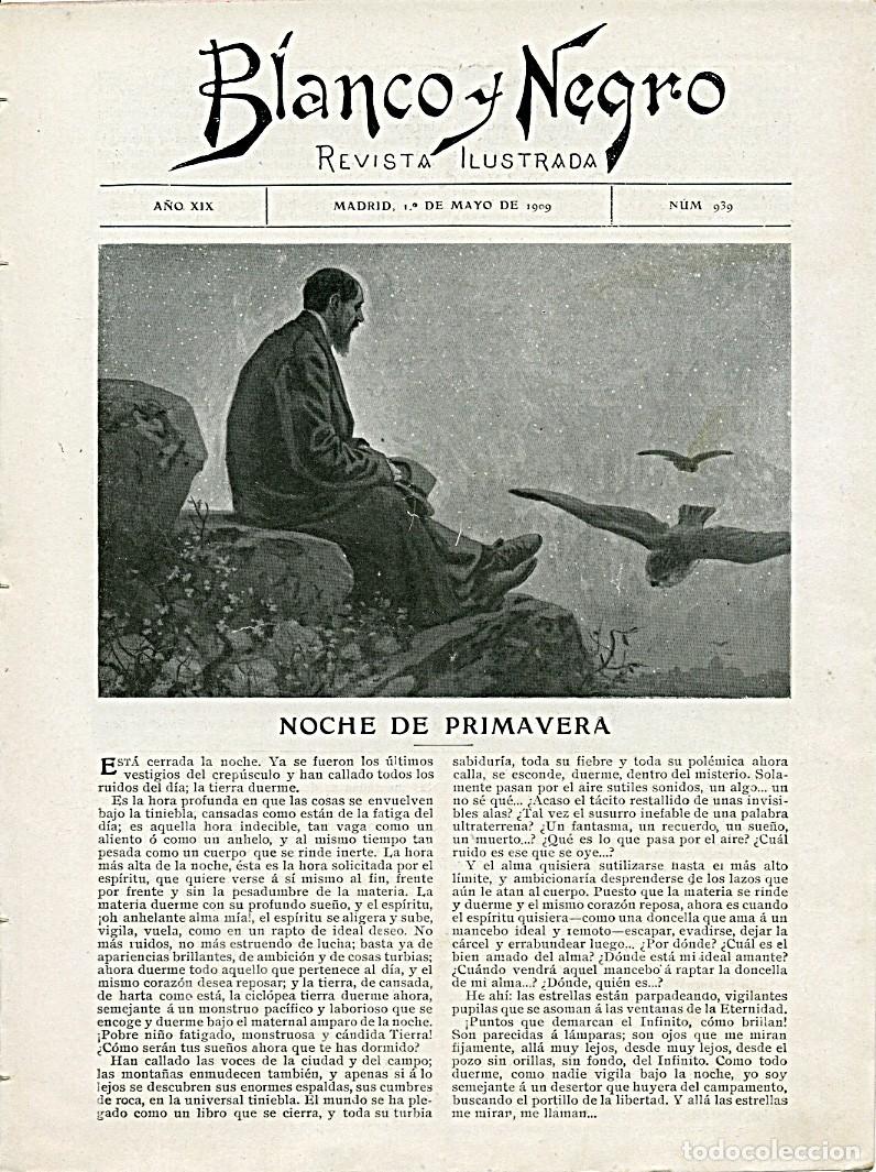 Coleccionismo de Revistas y Peri&oacute;dicos: Revista Blanco y Negro. Madrid 1 de mayo de 1909. N&uacute;mero 939