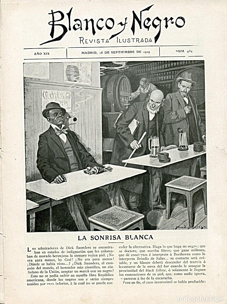 Coleccionismo de Revistas y Peri&oacute;dicos: Revista Blanco y Negro. Madrid 18 de septiembre de 1909. N&uacute;mero 950