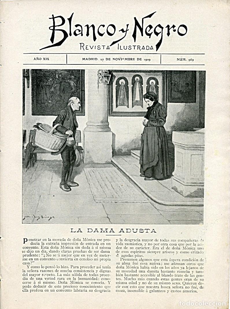 Coleccionismo de Revistas y Peri&oacute;dicos: Revista Blanco y Negro. Madrid 27 de noviembre de 1909. N&uacute;mero 969