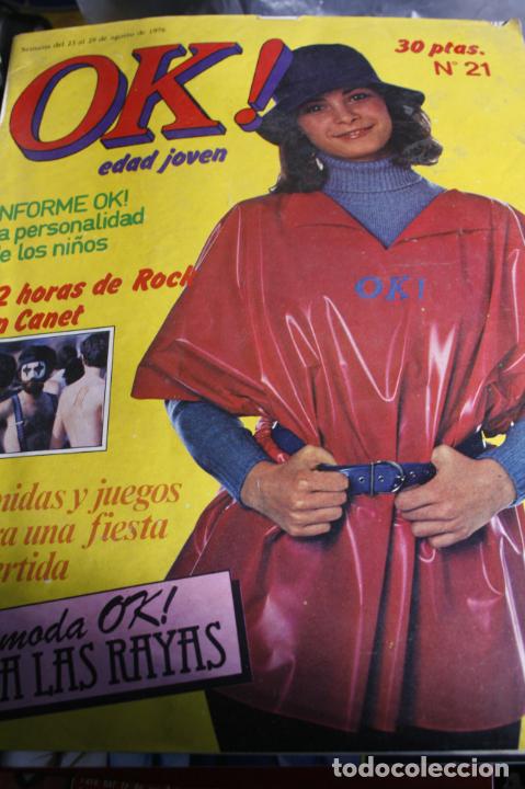 Coleccionismo de Revistas y Peri&oacute;dicos: REVISTA OK EDAD JOVEN N&ordm; 21 ROCK EN CANET MICK JAGGER 1976