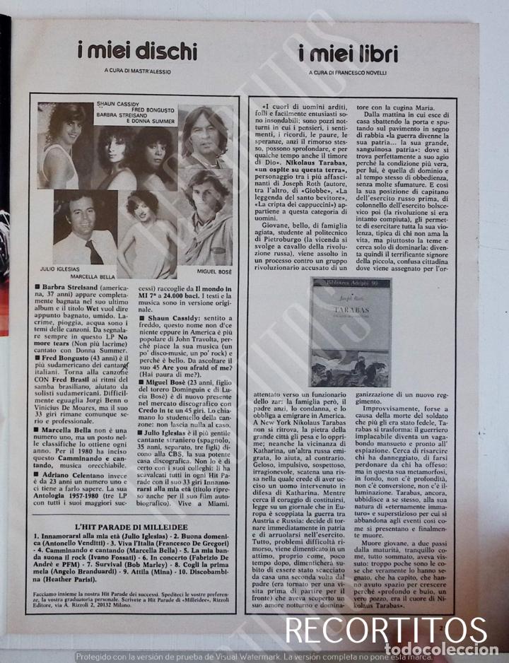 Coleccionismo de Revistas y Peri&oacute;dicos: MIGUEL BOSE JULIO IGLESIAS DONNA SUMMER BARBRA STREISAND MARCELLA BELLA SHAUN CASSIDY FRED BONGUSTO