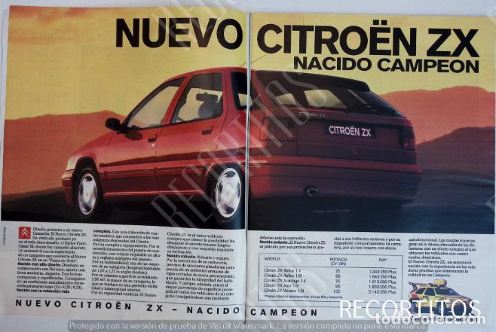 Coleccionismo de Revistas y Peri&oacute;dicos: CITROEN ZX ANUNCIO PUBLICIDAD
