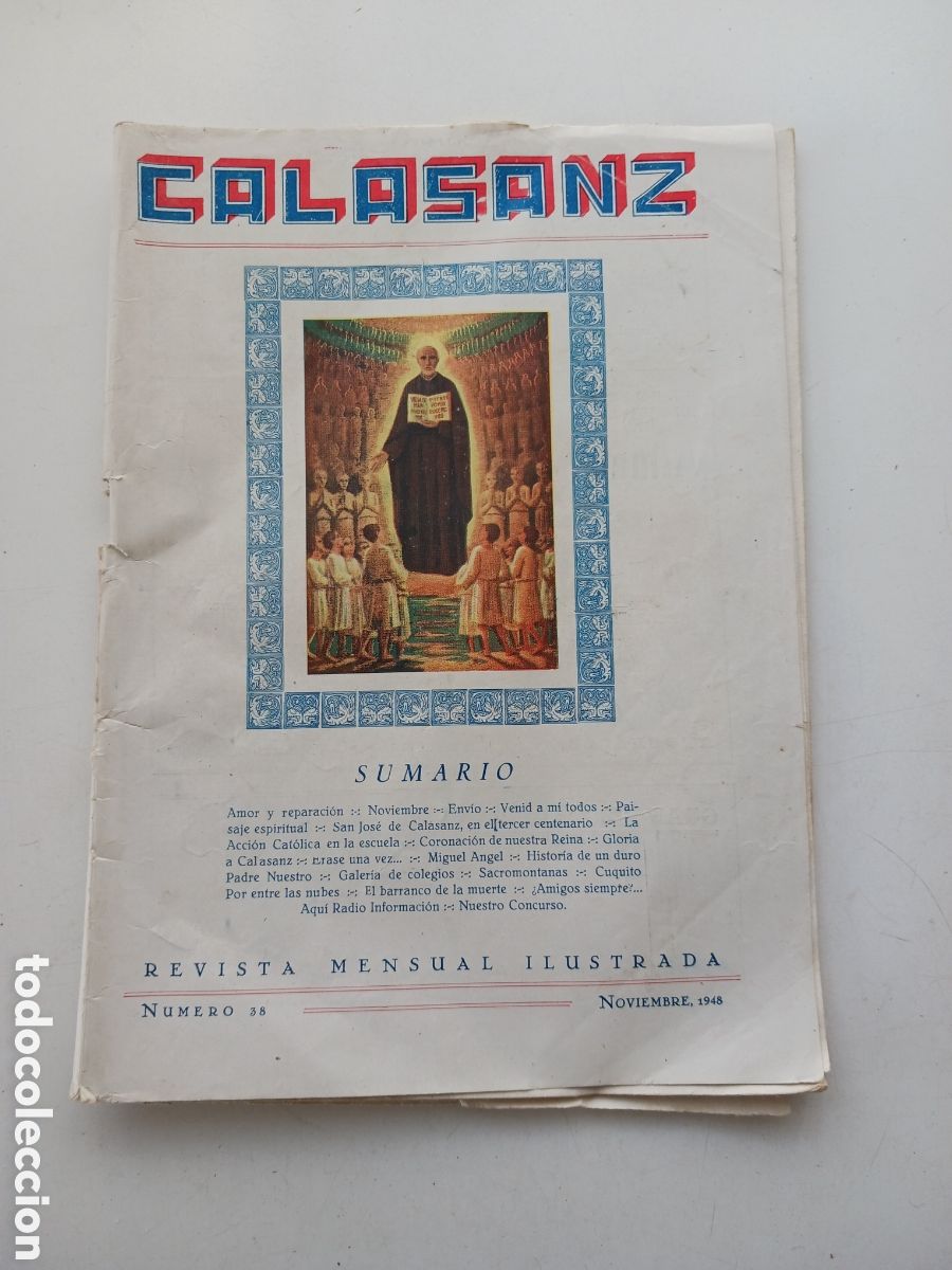 Coleccionismo de revistas y peri&oacute;dicos: Calasanz revista mensual ilustrada noviembre 1948