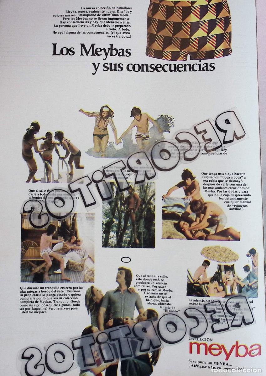 Colecionismo de Revistas e Jornais: MEYBA BA&Ntilde;ADOR BOXER LENCERIA MASCULINA ROPA DE BA&Ntilde;O CALZONCILLOS ANUNCIO PUBLICIDAD VINTAGE 1973