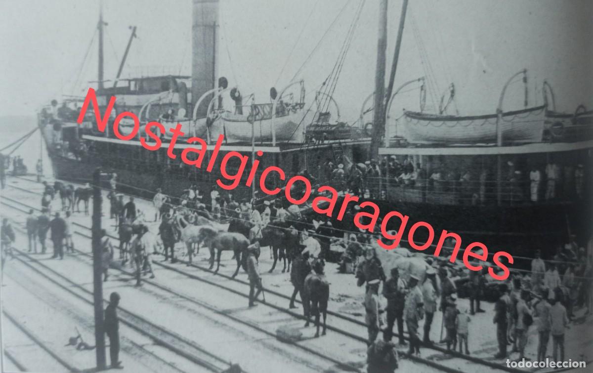 Collezionismo di Riviste e Giornali: Embarcando de Melilla a Cadiz 2 escuadrones foto revista princ siglo XX 191K