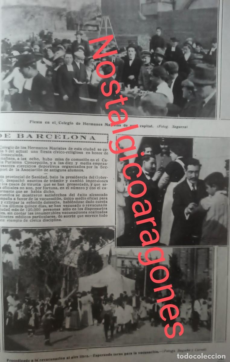 Collectionnisme de Revues et Journaux: Barcelona vacunaci&oacute;n viruela enfermeros practicantes foto revista princ siglo XX 191K