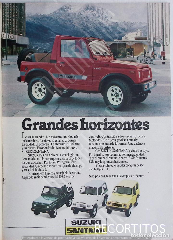 Coleccionismo de Revistas y Peri&oacute;dicos: SUZUKI SANTANA ANUNCIO PUBLICIDAD