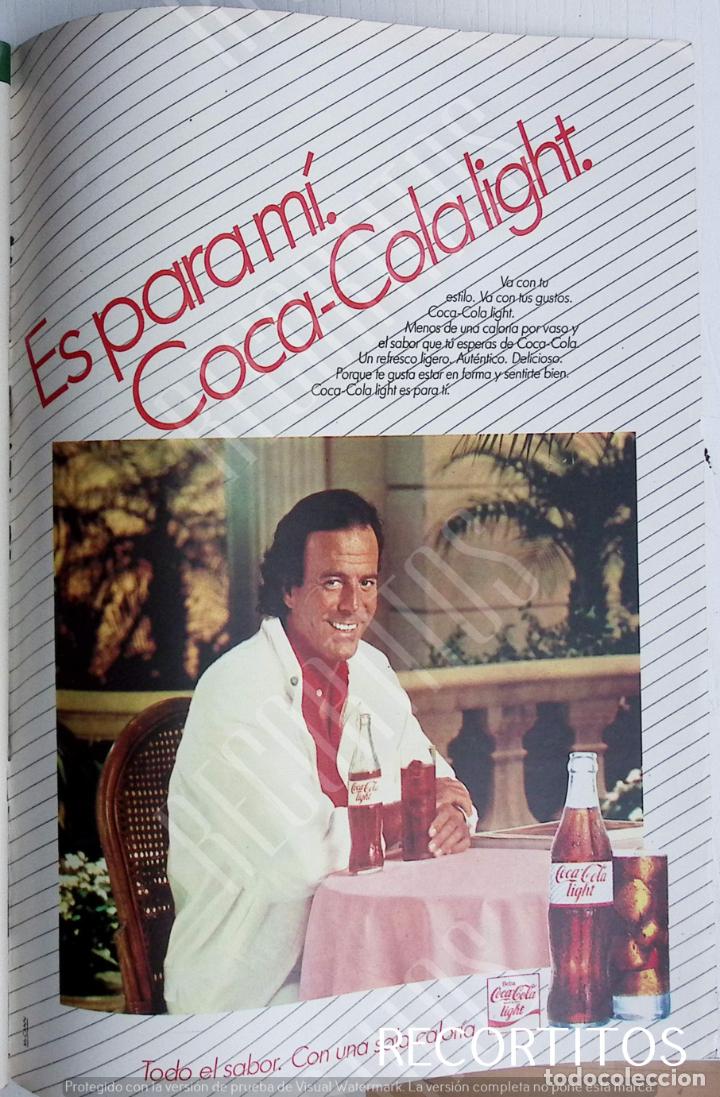 Coleccionismo de Revistas y Peri&oacute;dicos: FAMOSOS EN LA PUBLICIDAD JULIO IGLESIAS ANUNCIO COCA COLA LIGHT