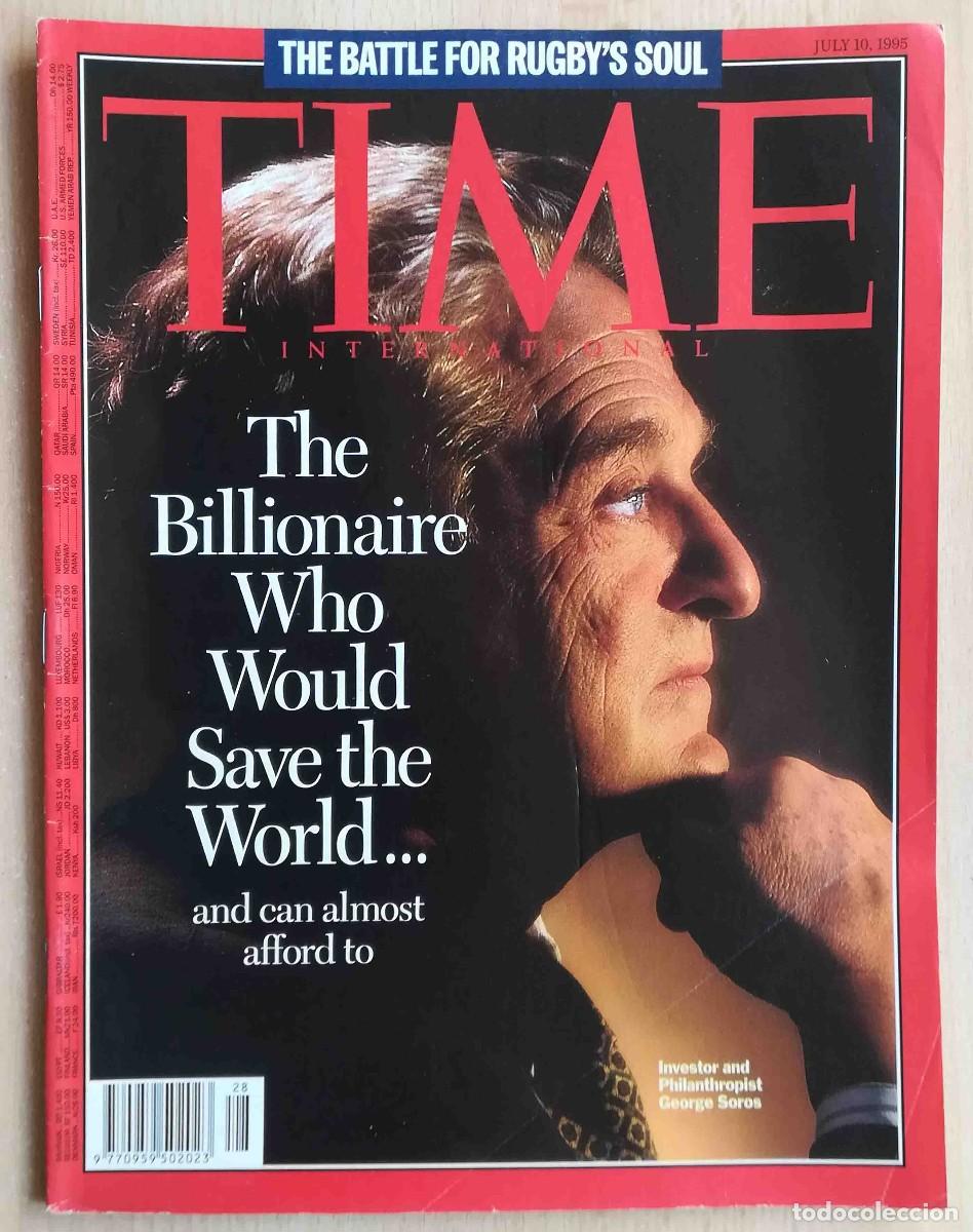 Coleccionismo de Revistas y Peri&oacute;dicos: Revista Time. 10 julio 1995. The Billionaire Who Would Save the World. En ingl&eacute;s.