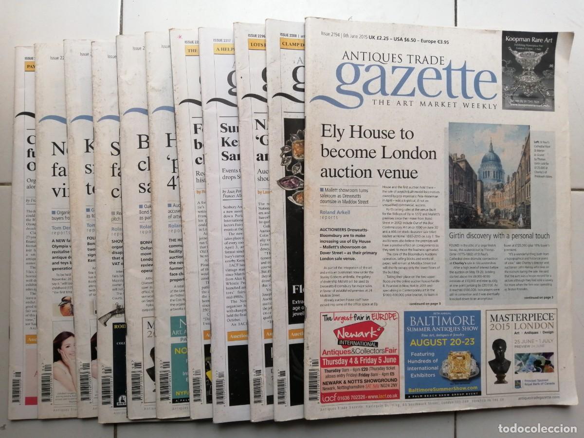 Sammeln von Zeitschriften und Zeitungen: 11 revistas. Antiques Trade Gazette. The Art market weekly. Ingl&eacute;s