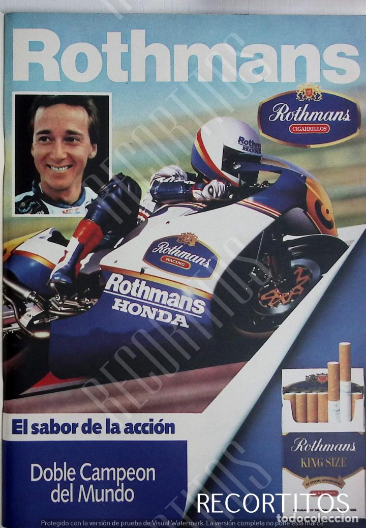 Coleccionismo de Revistas y Peri&oacute;dicos: ROTHMANS CIGARRILLOS TABACO ANUNCIO PUBLICIDAD HONDA Frederick &rdquo;Freddie&rdquo; Burdette Spencer