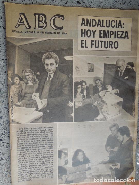Coleccionismo de Revistas y Peri&oacute;dicos: ABC SEVILLA 29-FEBRERO -1980 - ANDALUCIA :HOY EMPIEZA EL FUTURO