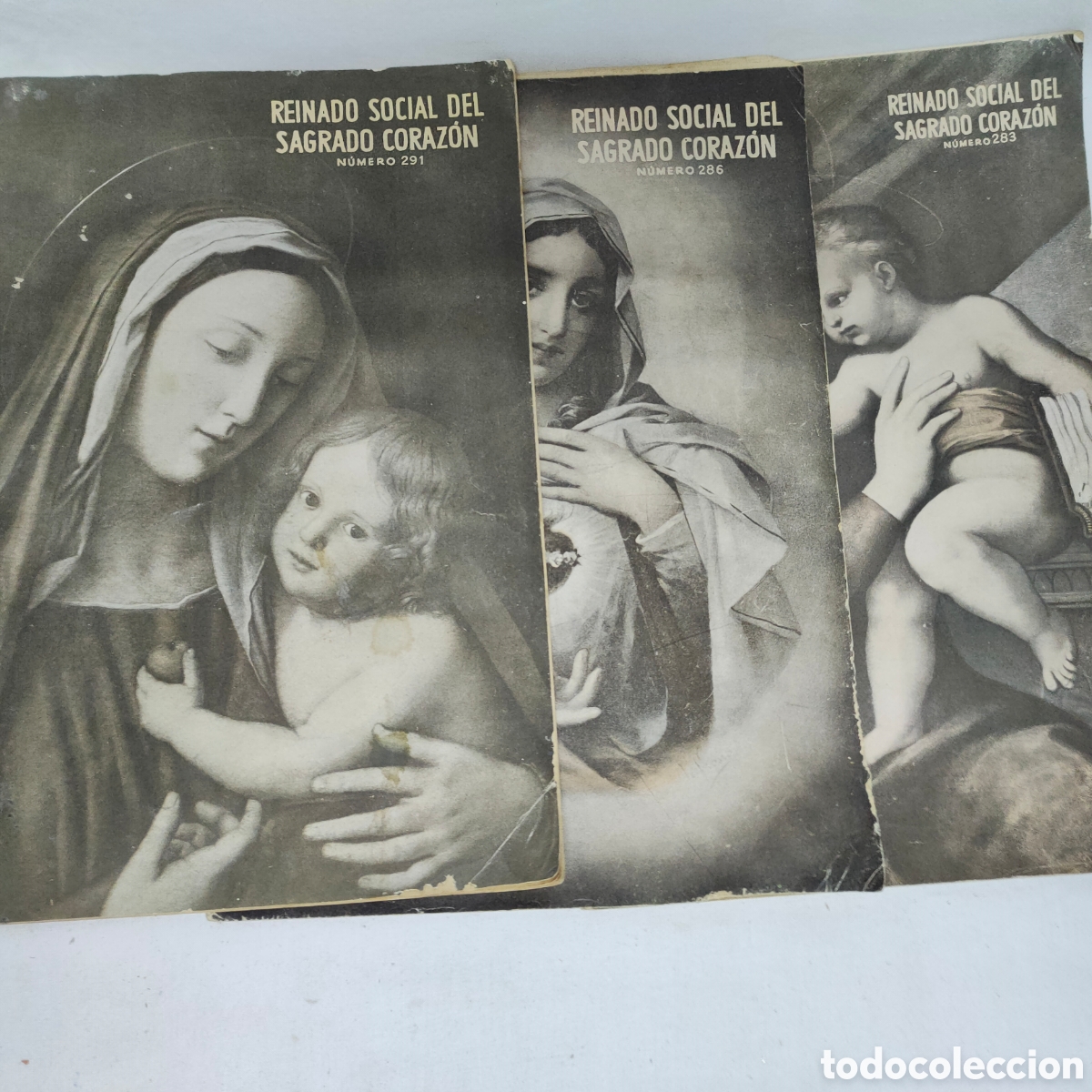 Collezionismo di Riviste e Giornali: TRES REVISTAS DEL REINADO SOCIAL DEL SAGRADO CORAZON.N&deg; 283/286/291...A&Ntilde;OS 1951/52