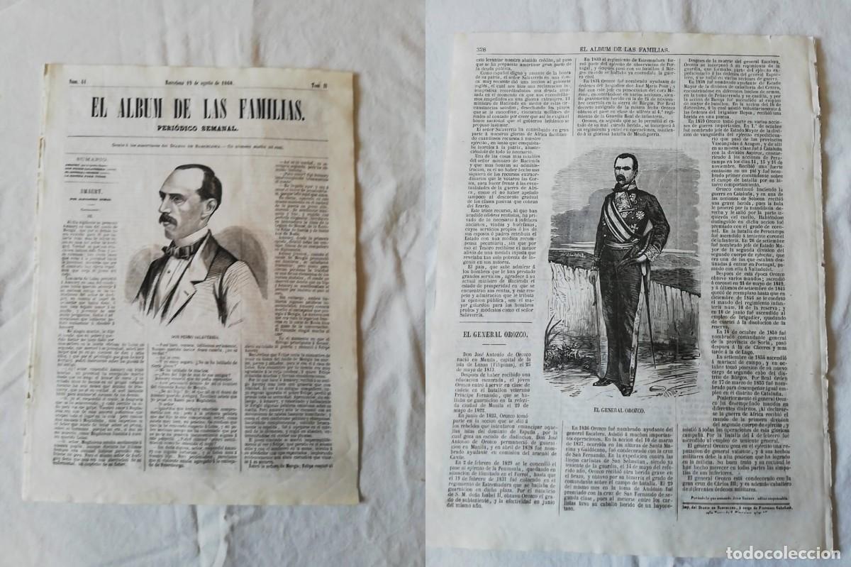 Coleccionismo de revistas y peri&oacute;dicos: ANTIGUO PERI&Oacute;DICO / OLD NEWSPAPER : EL ALBUM DE LAS FAMILIAS 1860 Tomo II. N&ordm;41