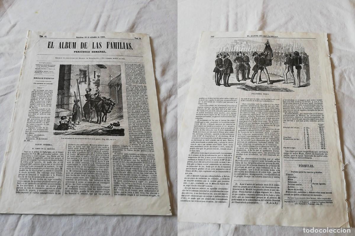 Coleccionismo de revistas y peri&oacute;dicos: ANTIGUO PERI&Oacute;DICO / OLD NEWSPAPER : EL ALBUM DE LAS FAMILIAS 1860 Tomo II. N&ordm;45