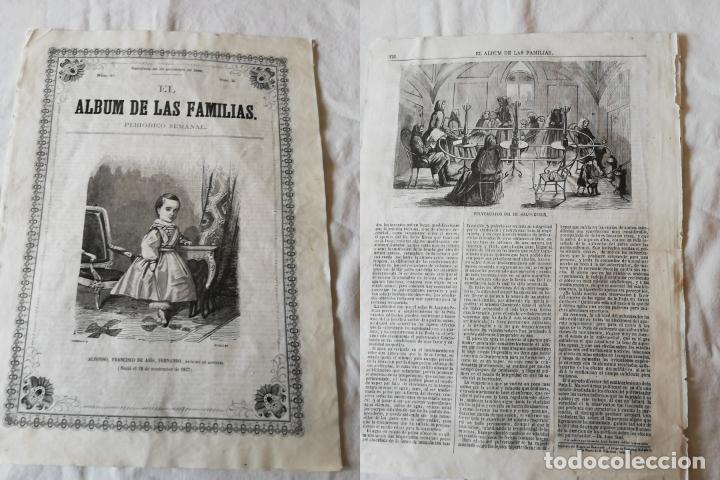 Coleccionismo de revistas y peri&oacute;dicos: ANTIGUO PERI&Oacute;DICO / OLD NEWSPAPER : EL ALBUM DE LAS FAMILIAS 1860 Tomo II. N&ordm;47