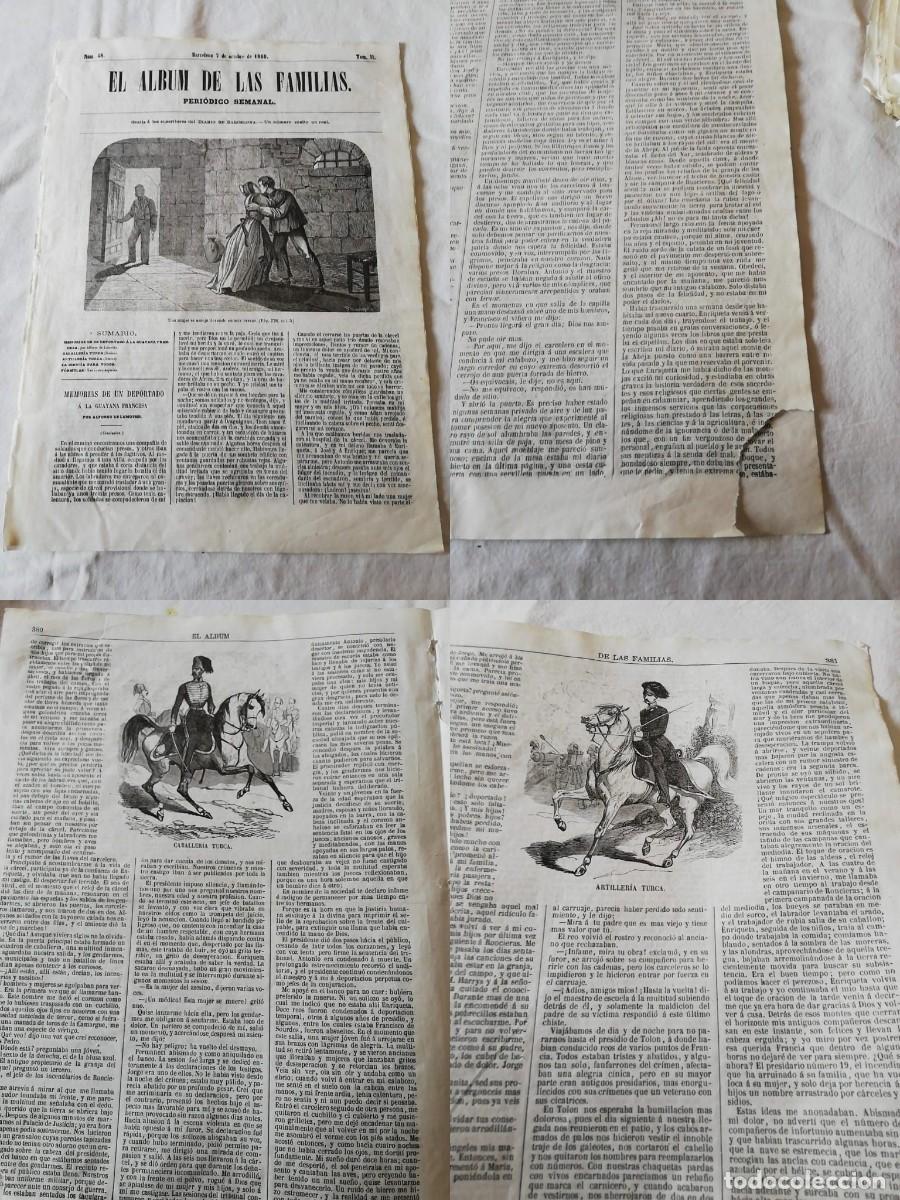 Coleccionismo de revistas y peri&oacute;dicos: ANTIGUO PERI&Oacute;DICO / OLD NEWSPAPER : EL ALBUM DE LAS FAMILIAS 1860 Tomo II. N&ordm;48