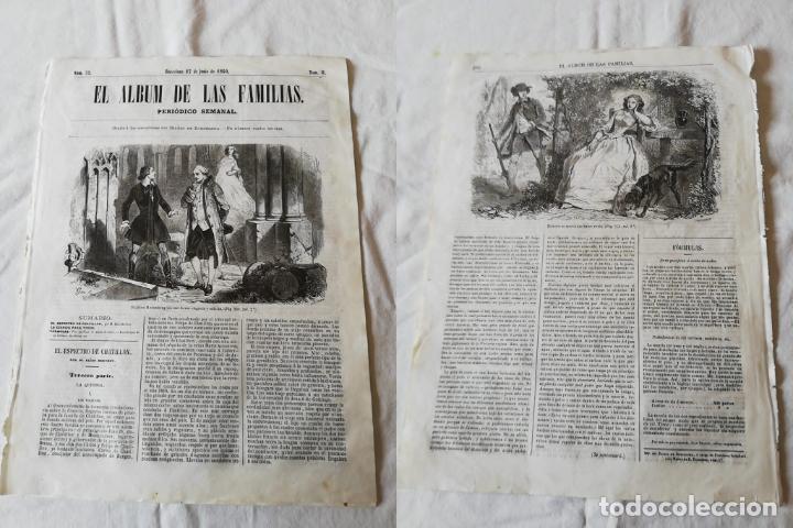 Coleccionismo de revistas y peri&oacute;dicos: ANTIGUO PERI&Oacute;DICO / OLD NEWSPAPER : EL ALBUM DE LAS FAMILIAS 1860 Tomo II. N&ordm;32