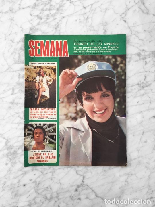 Coleccionismo de Revistas y Peri&oacute;dicos: SEMANA - 1974 - LIZA MINNELLI, AMPARO MU&Ntilde;OZ, PERET, IRA DE FURSTENBERG, SARA MONTIEL, CHARO LOPEZ