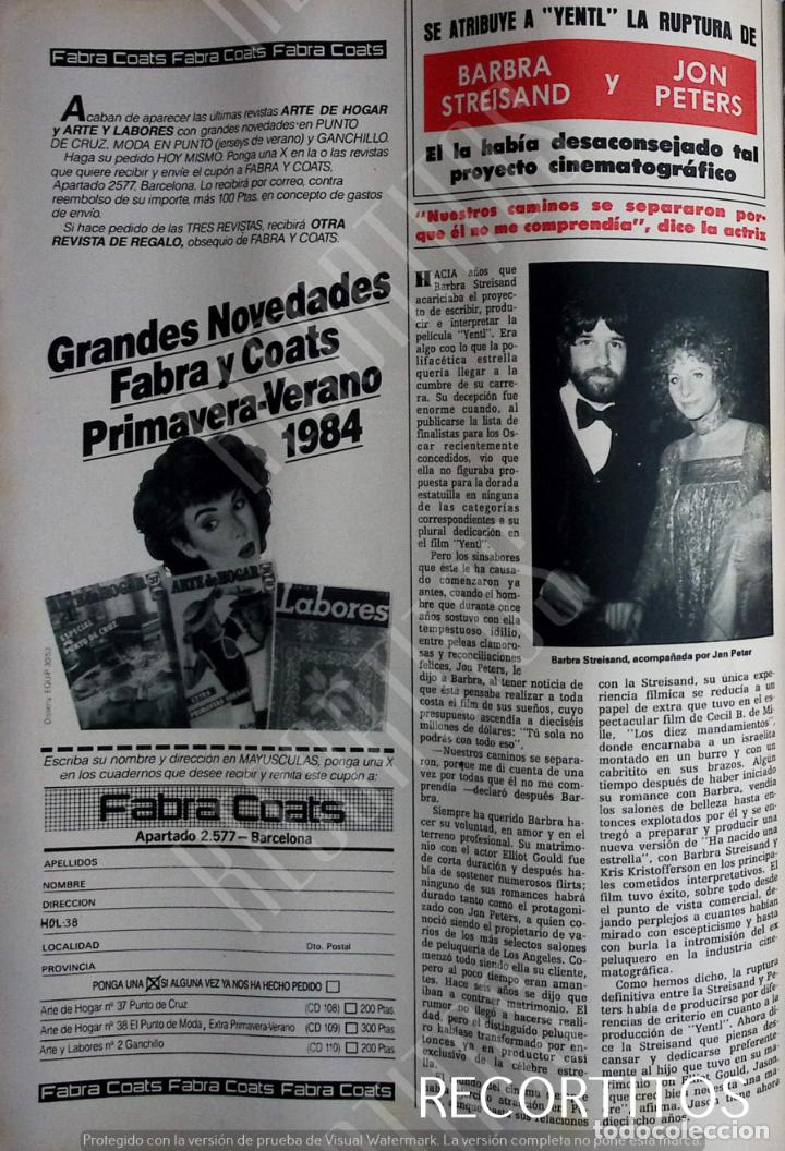 Coleccionismo de Revistas y Peri&oacute;dicos: barbra streisand JON PETERS