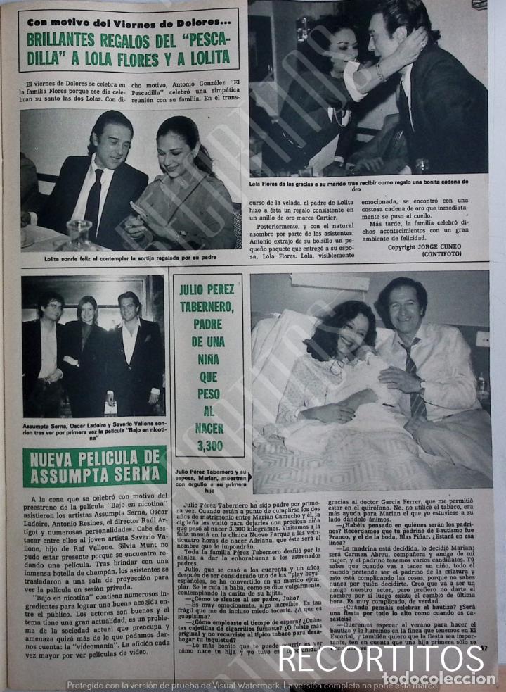 Coleccionismo de Revistas y Peri&oacute;dicos: LOLA FLORES LOLITA ANTONIO GONZALEZ ASSUMPTA SERNA JULIO PEREZ TABERNERO