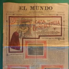 Coleccionismo de Revistas y Periódicos: EL MUNDO -DIARIO DE LA MAÑANA-AÑO 1907 -LA HABANA - CUBA -VER DETALLES-46X60 CMS