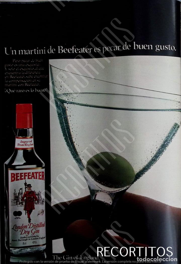 Coleccionismo de revistas y peri&oacute;dicos: BEEFEaTER GIN GINEBRA ANUNCIO PUBLICIDAD