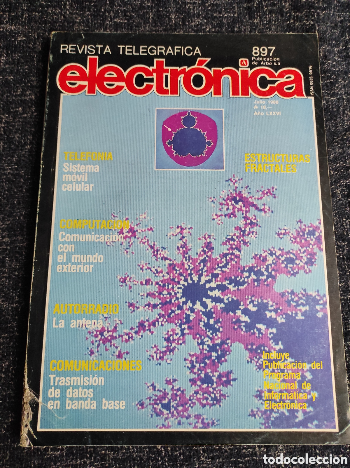 Collection Magazines and Newspapers: REVISTA TELEGRAFICA - ELECTRONICA JULIO DE 1988 - 1060 PAGINAS