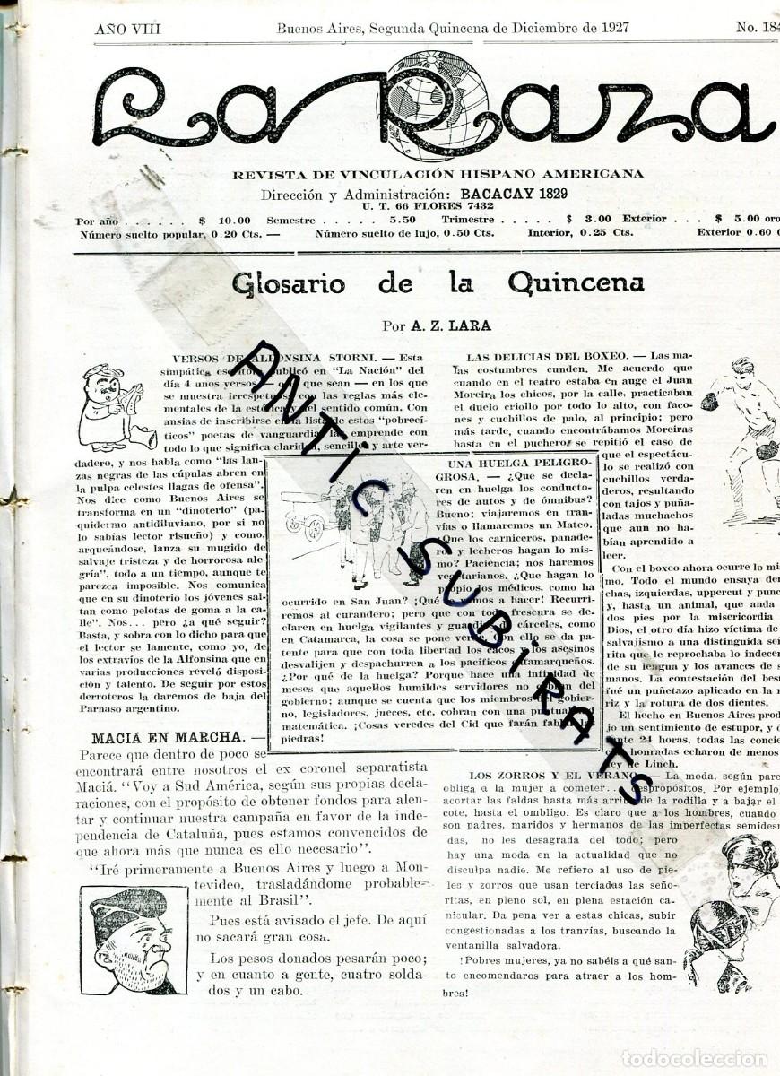 Coleccionismo de revistas y peri&oacute;dicos: REVISTA ARGENTINA ANY 1927 FETS DE PRATS DE MOTLLO FRANCESC MACIA CATALANISME A AM&Egrave;RICA