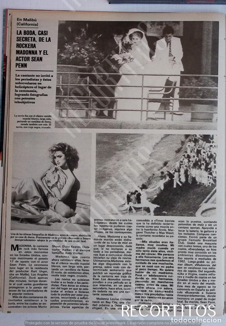 Sammeln von Zeitschriften und Zeitungen: la boda de madonna con sean penn